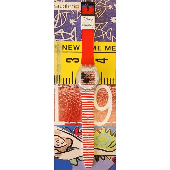 Swatch watch MOUSE MARINIERE GZ352 2021 Specials Designed by Keith Haring - Picture 3 of 10
